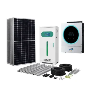 6KW Hybrid Solar Power System Solar Energy Storage Kit with Battery Inverter Controller Panels for Home Backup