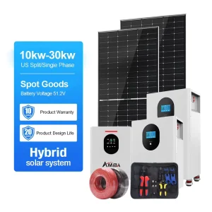 高品质混合家用太阳能发电系统 6Kw 5Kw 10Kw 15KW 太阳能系统，带 MPPT 控制器和锂离子电池