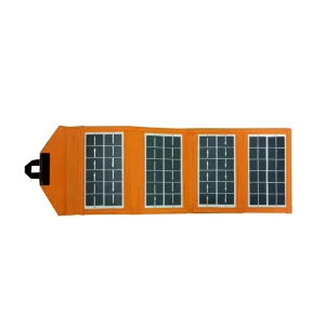 6W 5V Portable Foldable Monocrystalline Silicon Solar Charger with USB and 2m Cable, 21% Efficiency, for Camping