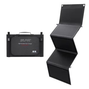 70W ETFE 5-Fold Solar Panel with HPBC Cells 25% Efficiency IP65 Waterproof Black