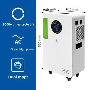 72kw 16 degree Lithium Ion Off Grid Solar Energy Storage Battery All in One Machine for Home Use Shenzhen 740x400x240mm