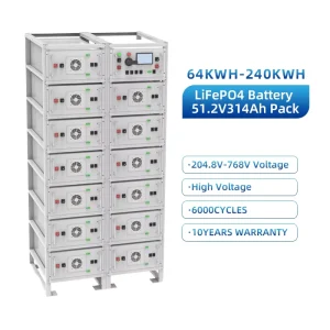 768V 241.152kWh High Voltage Stackable Battery ESS with 314Ah LiFePO4 Battery Cells for Microgrid Energy Storage System