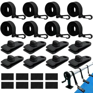 8 Sets Pool Roll Up System Fixing Accessories Multi Purpose Fixing Straps for Mobile Solar Pool Film Cover RV Retractable Awning