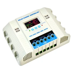 80A Automatic Recognition 12V 24V 36V 48V Solar Controller with 4 USB Ports