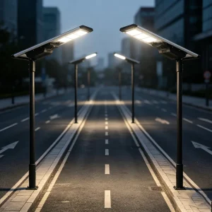 80W Solar Street Lamp IP66 Waterproof Outdoor Dusk-to-Dawn Automatic On/Off Village Parking Lot
