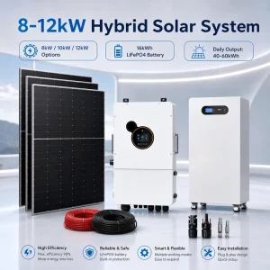 8KW 10KW Hybrid Solar Power System American Standard Split Phase 120V/240V Complete Solar Energy System for Home Use