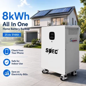 8kWh All in One Off Grid Solar Energy Storage LiFePO4 4.5kW Inverter 5000W MPPT Charger Cabin RV Remote Living