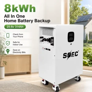8kWh All in One Off Grid Solar Power LiFePO4 Battery 4.5kW Inverter 5000W MPPT Compact Mobile Farm Rural