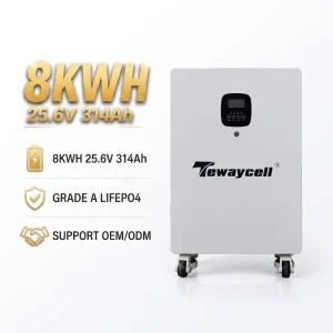 8kWh LiFePO4 Battery All-in-One 25.6V 314Ah Integrated Lithium Battery Unit for Household Solar PV Energy Storage System