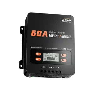 96% Peak Conversion Efficiency Bluetooth Adapter 60A MPPT Solar Charge Controller