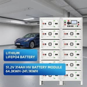 96.46kWh 307.2V High Voltage LiFePO4 Stackable Lithium Battery Energy Storage System with Smart BMS & Screen