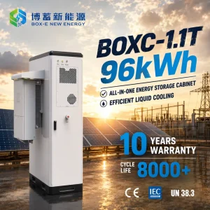 96kWh 50kW Outdoor Solar ESS Cabinet Commercial Industrial Battery Storage System BESS for Factory Peak Shaving and Backup Power
