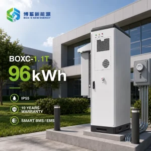 96kWh Commercial Industrial Solar Battery Storage Cabinet 50kW Outdoor All-in-One BESS for Factory Peak Shaving and Microgrid