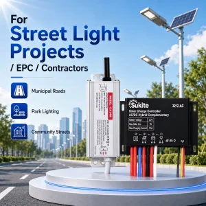AC/DC with PWM AC 3212 3.2V 20W 15A Solar Charge Controller for Street Light Solar Energy with Sensor