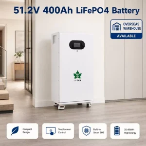 AC Output Floor Standing LiFePO4 Battery 51.2V 280Ah 14.3kWh Rechargeable All In One Solar Energy Power System