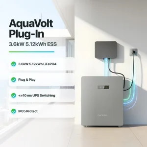 AI Powered Dyness Aquavolt 5.12kWh Home Storage Battery with 2.5kW AC Input Plug and Play Solar ESS