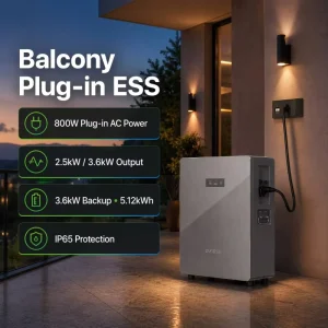 AI Smart Home Solar Storage Battery Dyness Aquavolt 5.12kWh 2.5kW AC Input Plug and Play Energy ESS