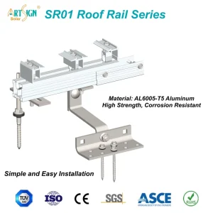 AI6005-T5 Solar Panel Mounting Rail and Bracket for Various Roof Types