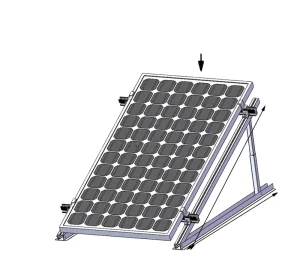 AL6005-T5 Adjustable 10-60 Degree Triangle Ballasted Solar Roof Mounting Rack with ISO9001 Certification