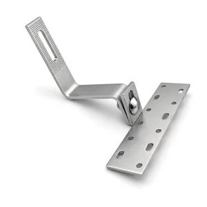 AL6005-T5 Aluminum Alloy Adjustable Straight Solar Roof Hook PV Mounting Rail Fastener for Tile and Metal Roof