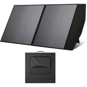 ALECTER 75W 12V Foldable Solar Panel IP65 Waterproof Folding Outdoor Camping Solar Charger Compatible Phones Laptops