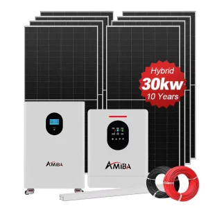批发价 AMIBA 品牌完整太阳能系统混合型 5Kw 10Kw MPPT 磷酸铁锂电池太阳能家用发电系统