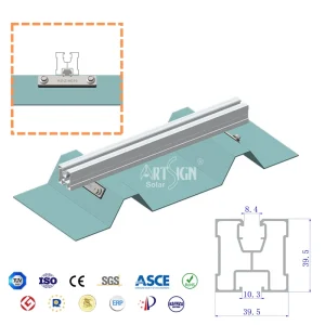 ART SIGN High Strength AL6005 T5 Aluminum Solar Mounting System PV Racking Rail for Roof Ground Solar Panel Installation