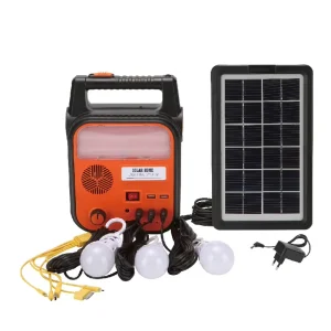 AT-9012 Solar Home Lighting System Kit with Rechargeable Emergency Light