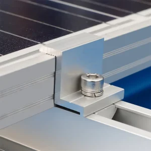 Aluminum Solar Structure Adjustable Mid Clamp Roof Mounting Bracket End Clamps Kit for Rooftop Solar Panel Mounting System