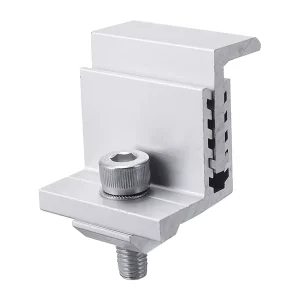Adjustable Aluminum Anodized Solar PV Mounting System with Anti-Corrosion Middle Clamp for Ground Installation
