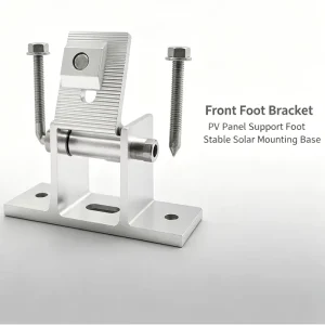Adjustable Angle Solar Front Leg Bracket PV Racking Support Foot for Metal Flat Roof Mounting System Assembly
