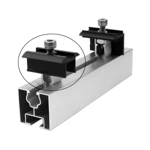 Adjustable Black Solar Mid Clamps PV Mounting Accessories Panel Clamp Solar Racking Systems