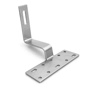 Adjustable Height 100-250mm Aluminum Straight Solar Roof Hook for Tin Tile Flat Metal Roof PV Mounting System Supplier