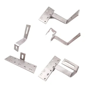Adjustable-Hook Solar Panel Mounting Brackets for Irregular Tile Roofs