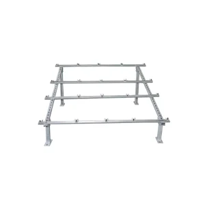 Adjustable Hot-Dip Galvanized and Anodized Aluminum Solar Ground Mount Racking System