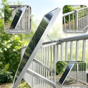 Adjustable Roof Mounting System with Front and Rear Feet Anodized Solar Panel Mounting Bracket