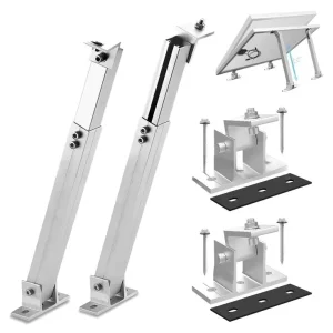 Adjustable Roof Solar Mounting Bracket 15-30° Tilt Angle Aluminum Solar Panel Mount for Metal Concrete Roof