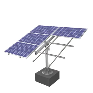 Adjustable Single Column Power Plant Ground Mounting System Carbon Steel Solar Structure