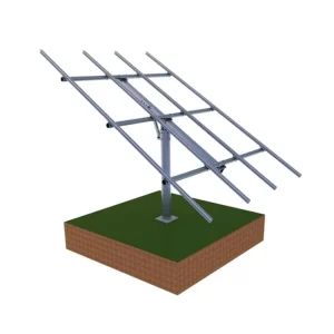 Adjustable Single-Pole Solar Panel Ground Mounting System PV Rack