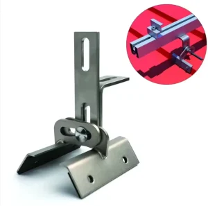 Adjustable Solar Panel Mounting Hooks Trapezoidal Sheet Metal PV Module Holder Stainless Steel Support Kit