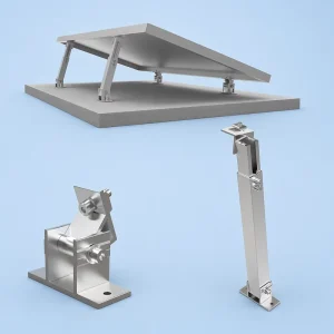 Adjustable Solar Panel Mounting Structure for Flat Roofs, Rooftops and Industrial Systems