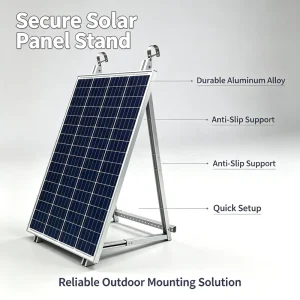 Adjustable Solar Panel Support Structure for Electric Fence Systems Easily Assembled Waterproof Farm Fencing