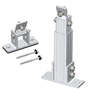 Adjustable Solar Tilt Mounting Bracket System For Flat Roof Aluminum PV Mounting Structure 10-30 Degree Solar Panel Support Kit