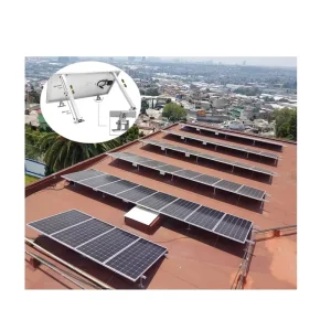 Adjustable Tilt Aluminum Stainless Steel PV Racking System Front/Rear Leg Mount Solar Panel Mounting Bracket for Flat Roof Quick