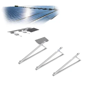 Adjustable Tilt Flat Roof Solar Panel Mounting System with Aluminum Triangle Kit