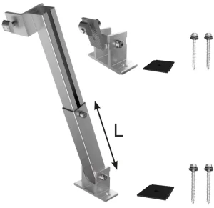 Adjustable Tilt Front and Rear Legs for Solar Panel Mounting System Bracket
