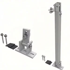 Adjustable Tilt PV Racking Aluminum Stainless Steel Flat Roof Solar Panel System