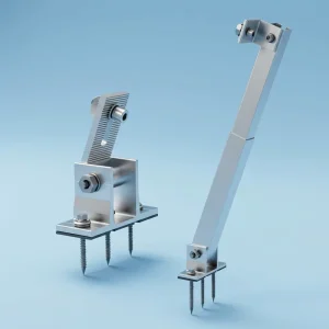 Adjustable Tilt Solar Flat Roof Mounting System Structure Rooftop Aluminium Support Bracket