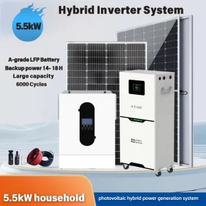 All In One 3.5kW 5.5kW 6.5kW 11kW Hybrid Solar MPPT System 48V Lithium Battery Storage Residential Energy Solution