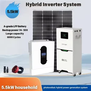 All In One 3.5kW 5.5kW 6.5kW 11kW Hybrid Solar System 48V Lithium Battery Storage System For Residential Energy Solution